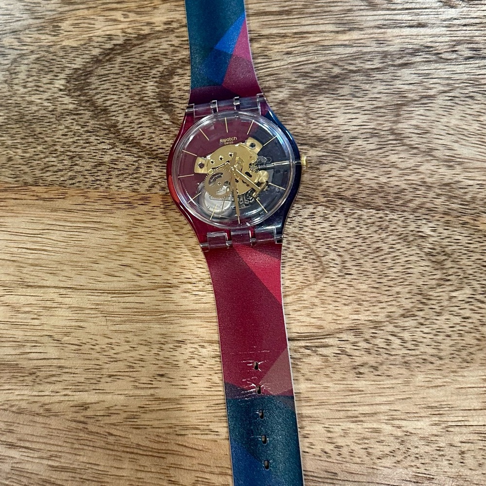 Swatch Multicolor Geometric Watch